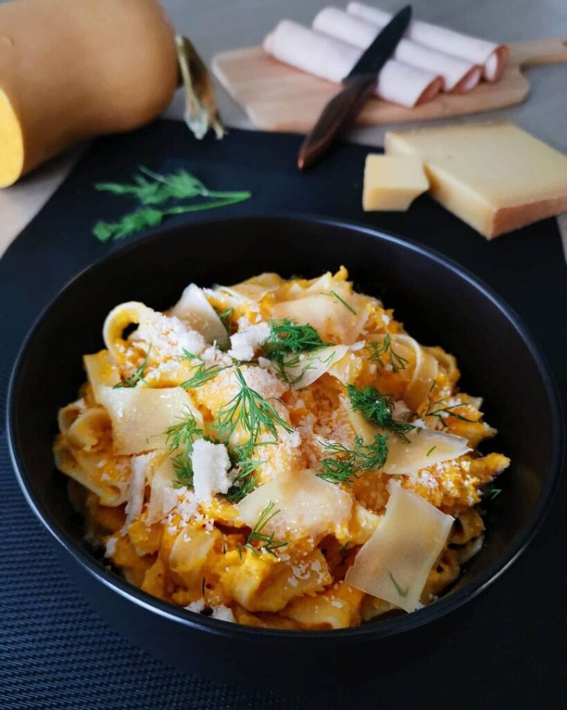 Tagliatelles à la crème de butternut