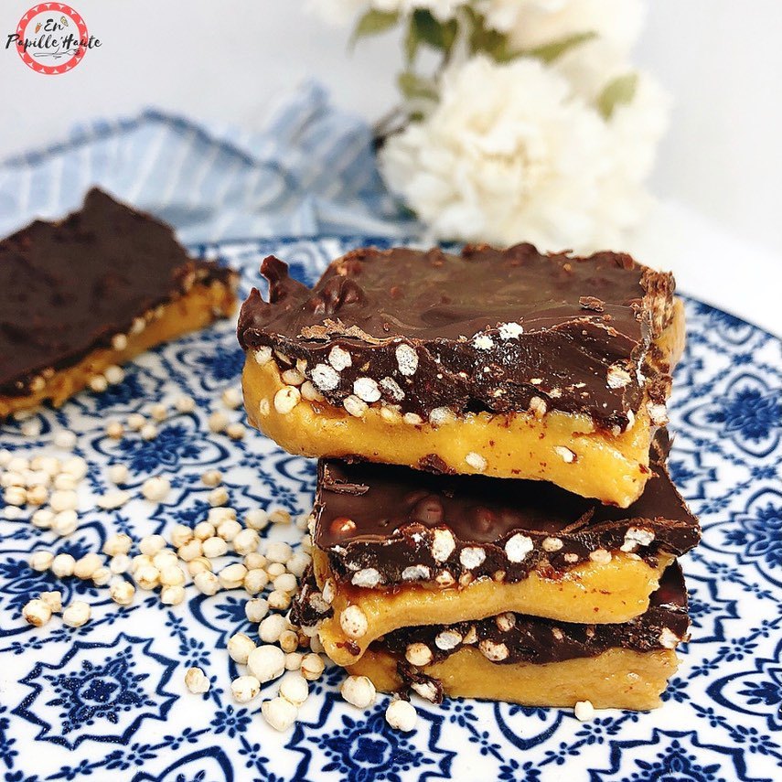 Bouchée crunchy à la cacahuète et au chocolat