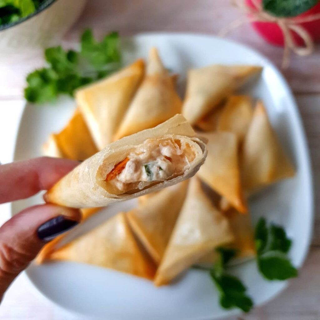 Samoussas fromage frais tomates séchées