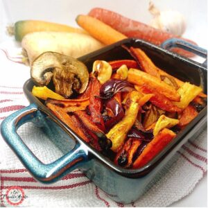 Carottes et autres légumes rôtis au four