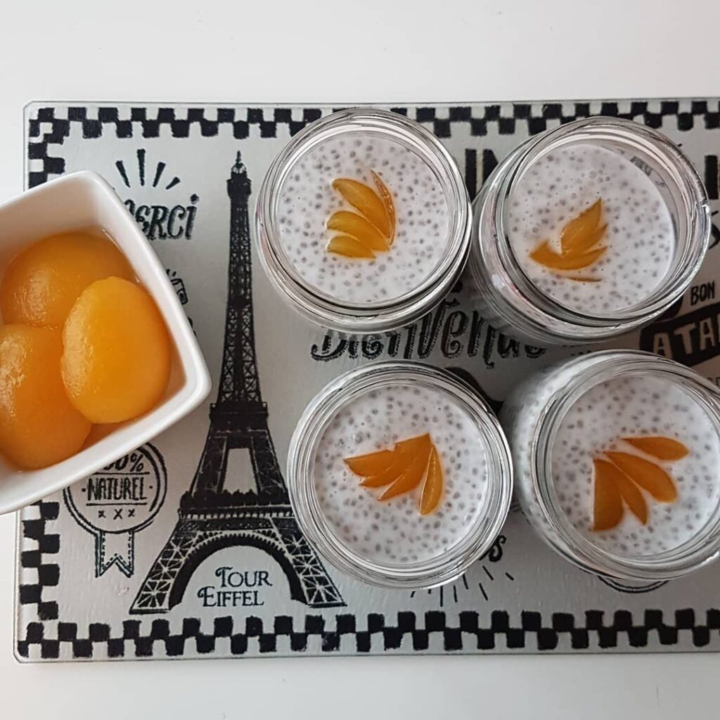 Pudding graines de chia abricot