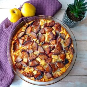 Clafoutis prunes et pommes