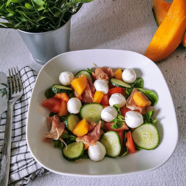 Salade melon tomate concombre mozzarella Salade melon tomate concombre mozzarella