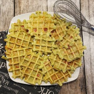Gaufre brocolis  jambon et comté