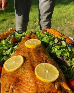 Plank Salmon & Corn On The Cob
