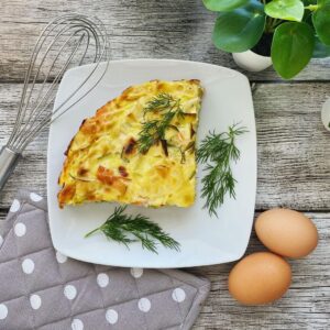 Quiche aux poireaux et saumon fumé sans pâte