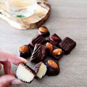 Bouchées chocolat et pâte d&rsquo;amande