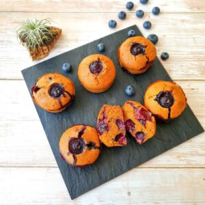 Muffins aux myrtilles express