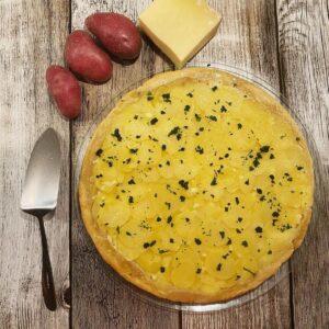 Tatin de pommes de terre au cantal