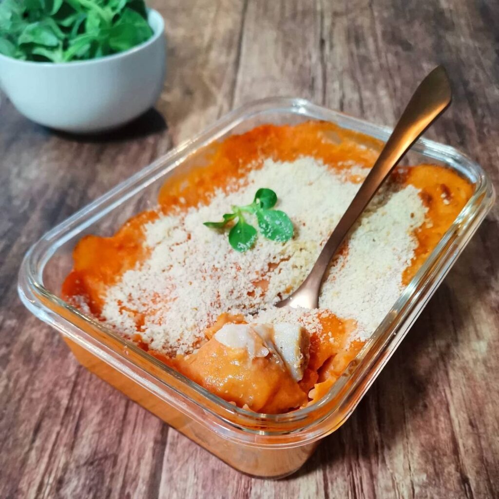 Hachis parmentier de tomates et cabillaud