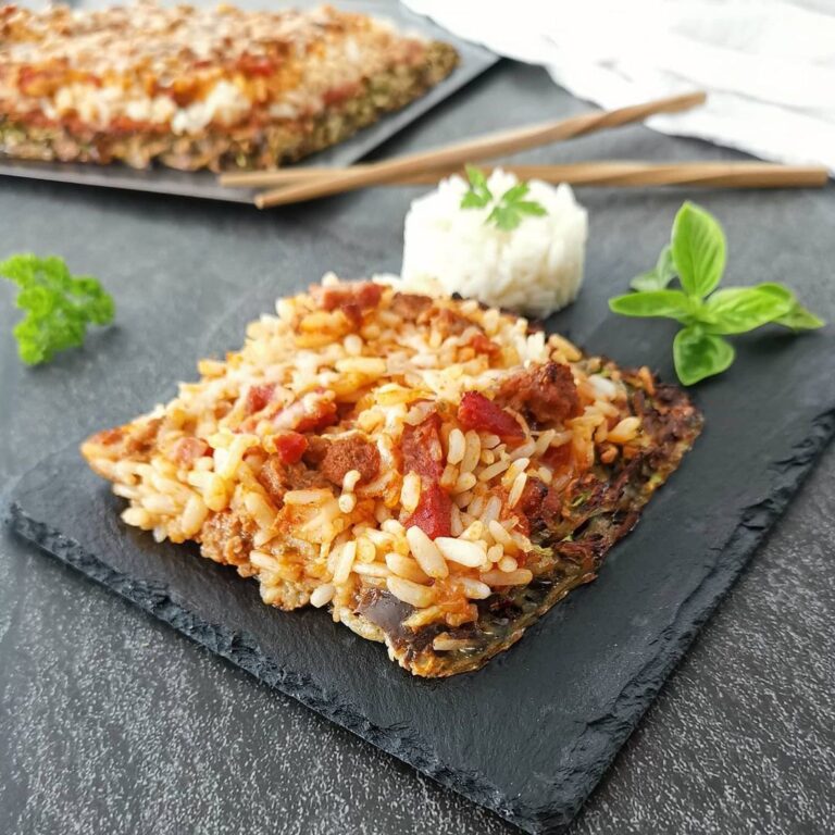 Pizza moussaka sans pâte et riz