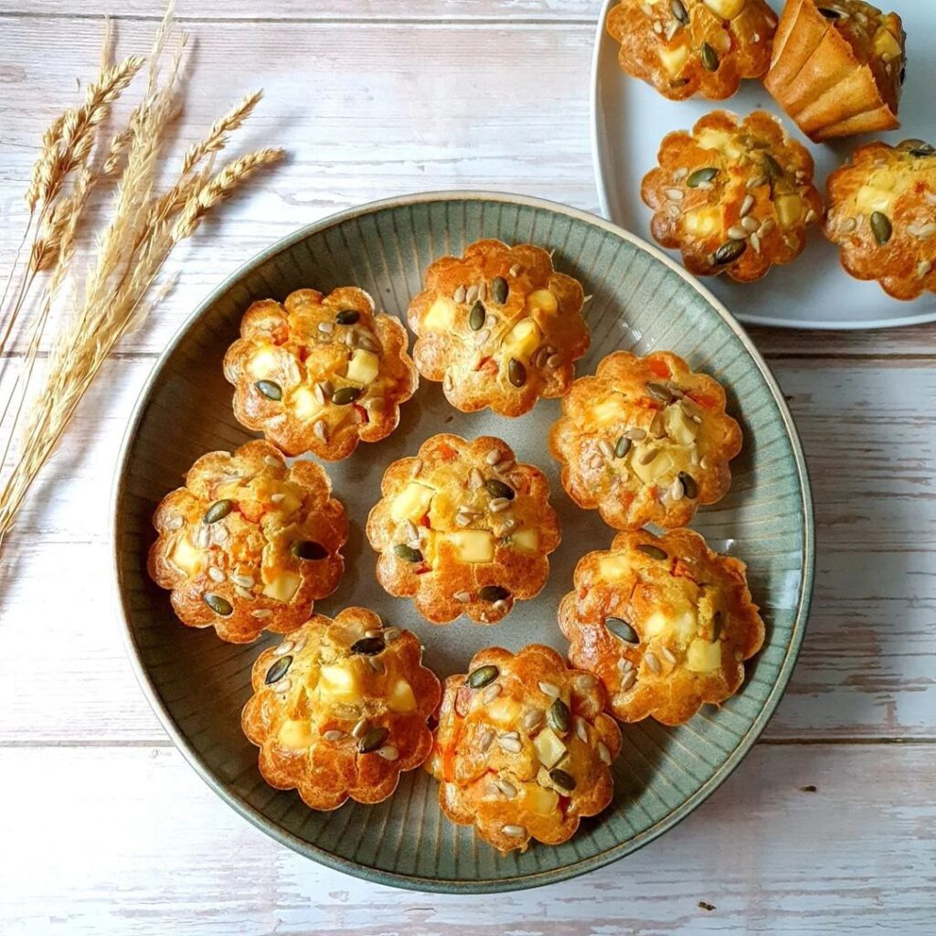 Mini cake tomate gruyère et basilic