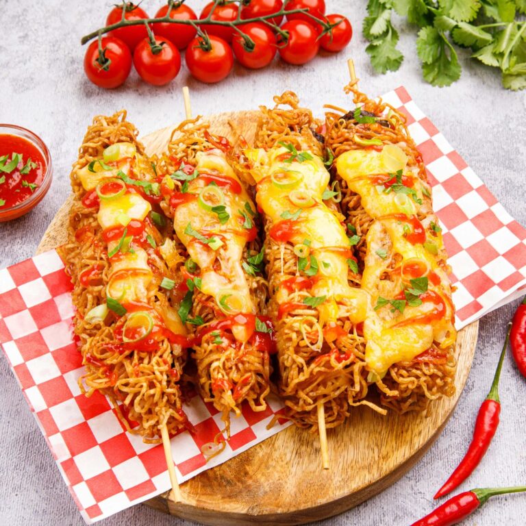 Fideos Ramen con hot dog!