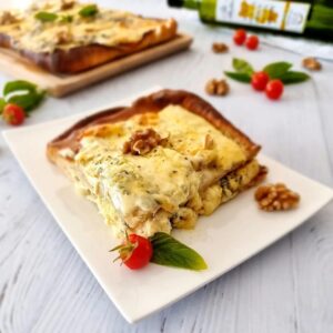 Pizza aux 3 fromages et noix