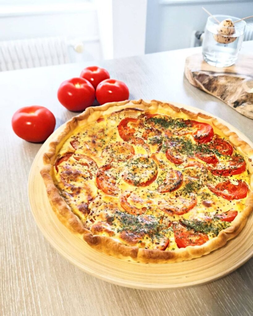 Quiche tomate, moutarde et herbes de Provence
