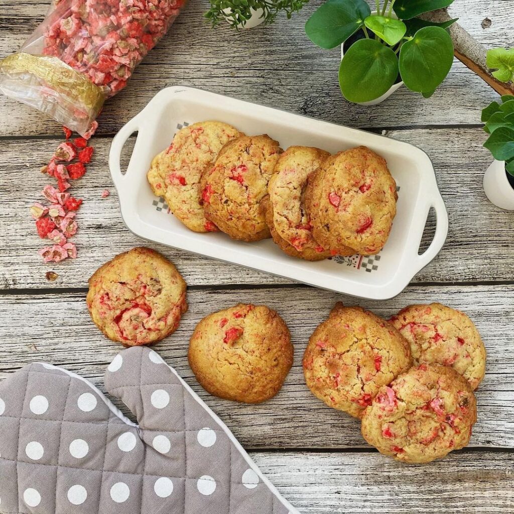 Cookies aux pralines roses