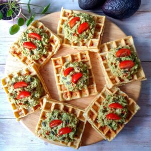 Avocado gaufres au thon