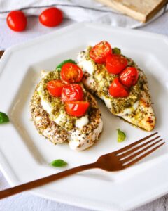 Poulet grillé à l&rsquo;italienne pesto x tomates x mozza