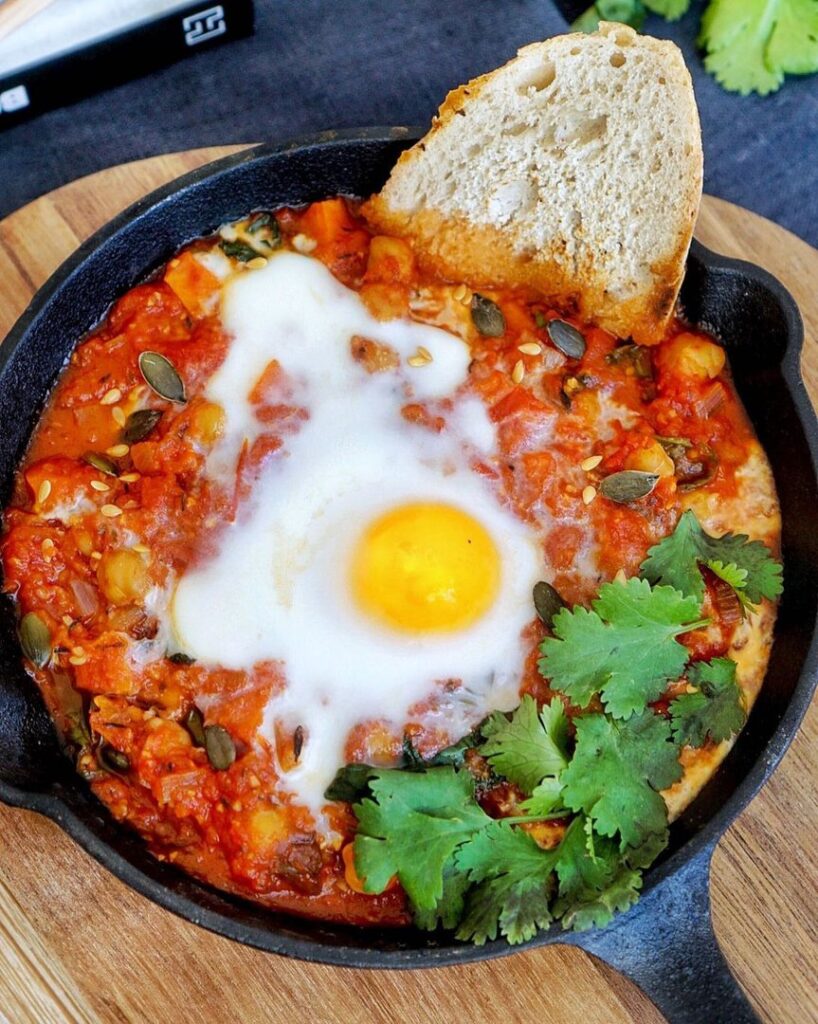 Shakshuka carottes épinards piment d&rsquo;Espelette