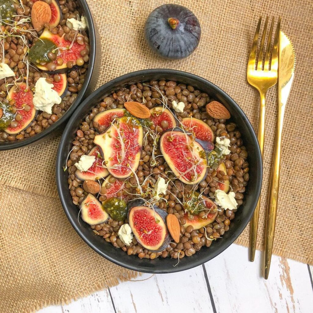 Salade de lentilles aux figues