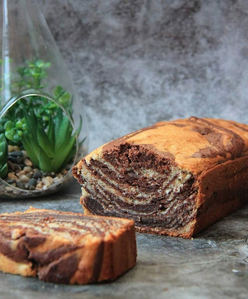 Banana bread zébré au chocolat