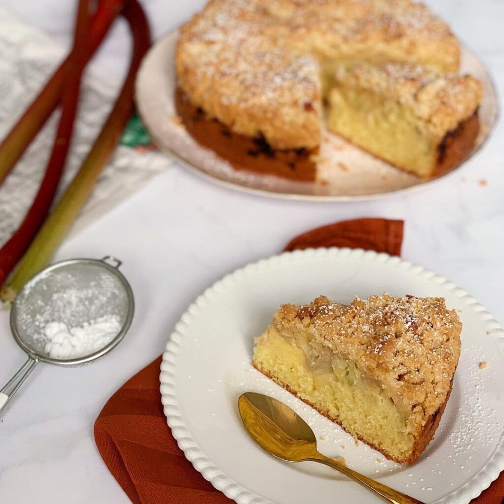 Crumbcake à la rhubarbe