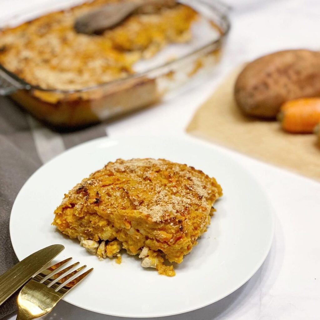 Parmentier de poulet et de patate douce