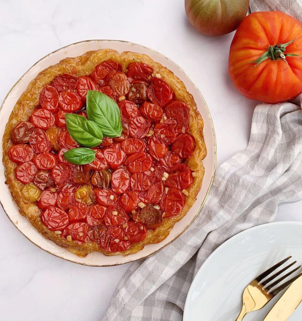 Tarte tatin aux tomates cerises