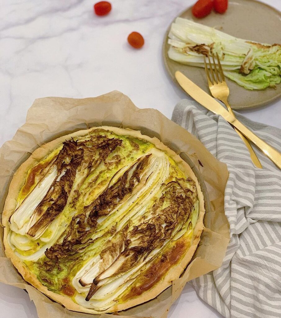 Tarte au chou chinois et fêta