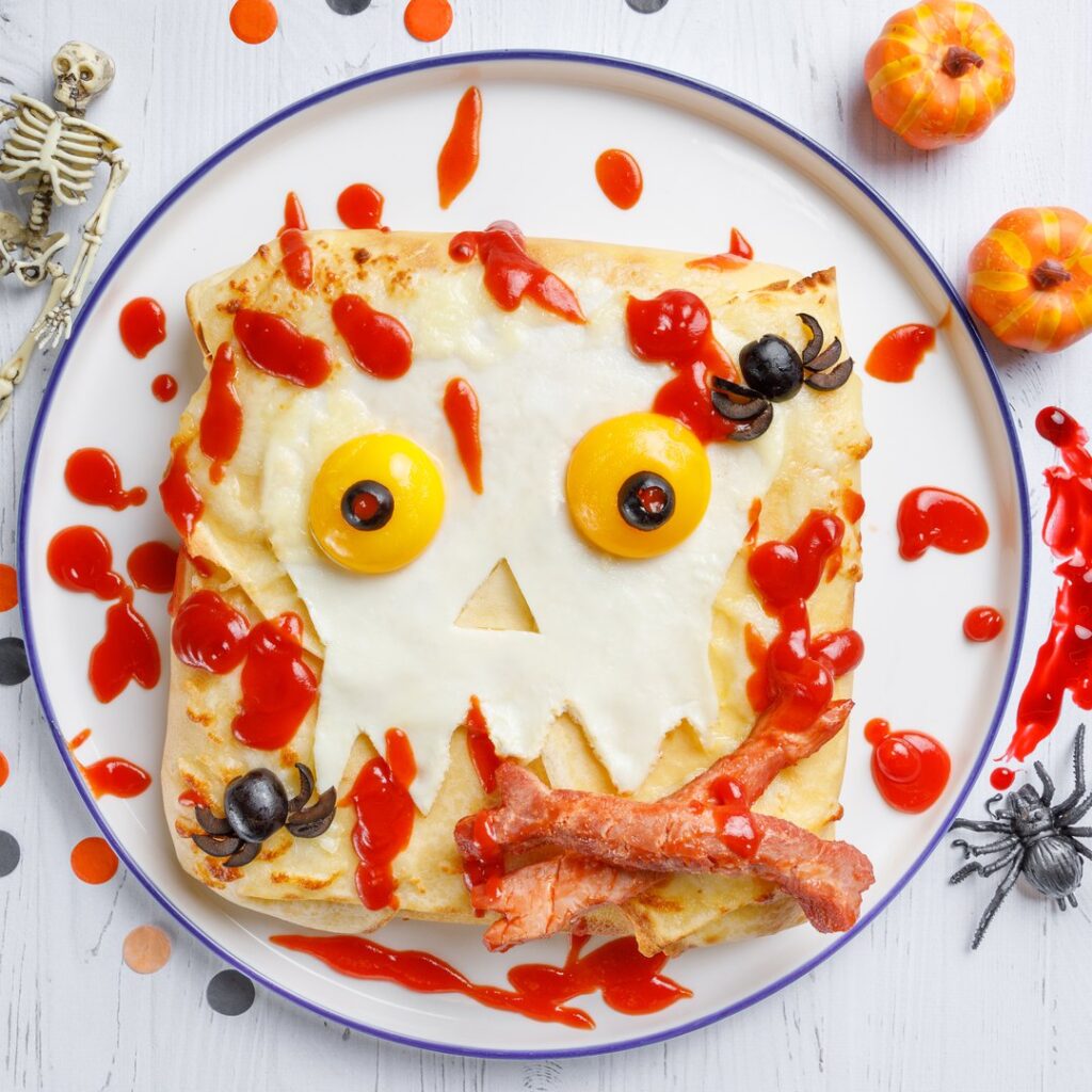 Gratin de crêpes d&rsquo;Halloween