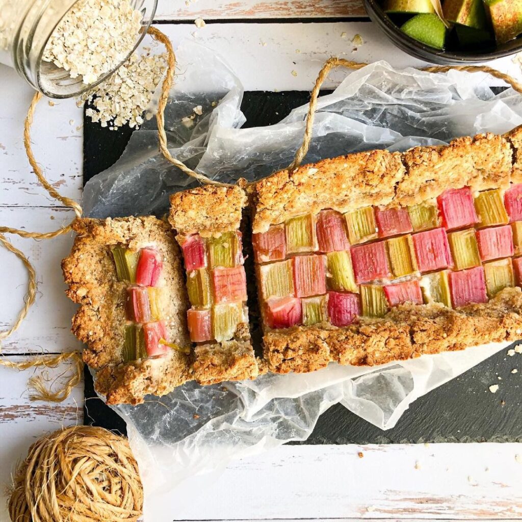 Recette de tarte rustique rhubarbe
