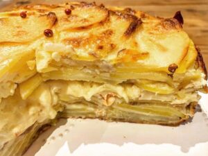 Invisible saumon, raclette et pommes de terre
