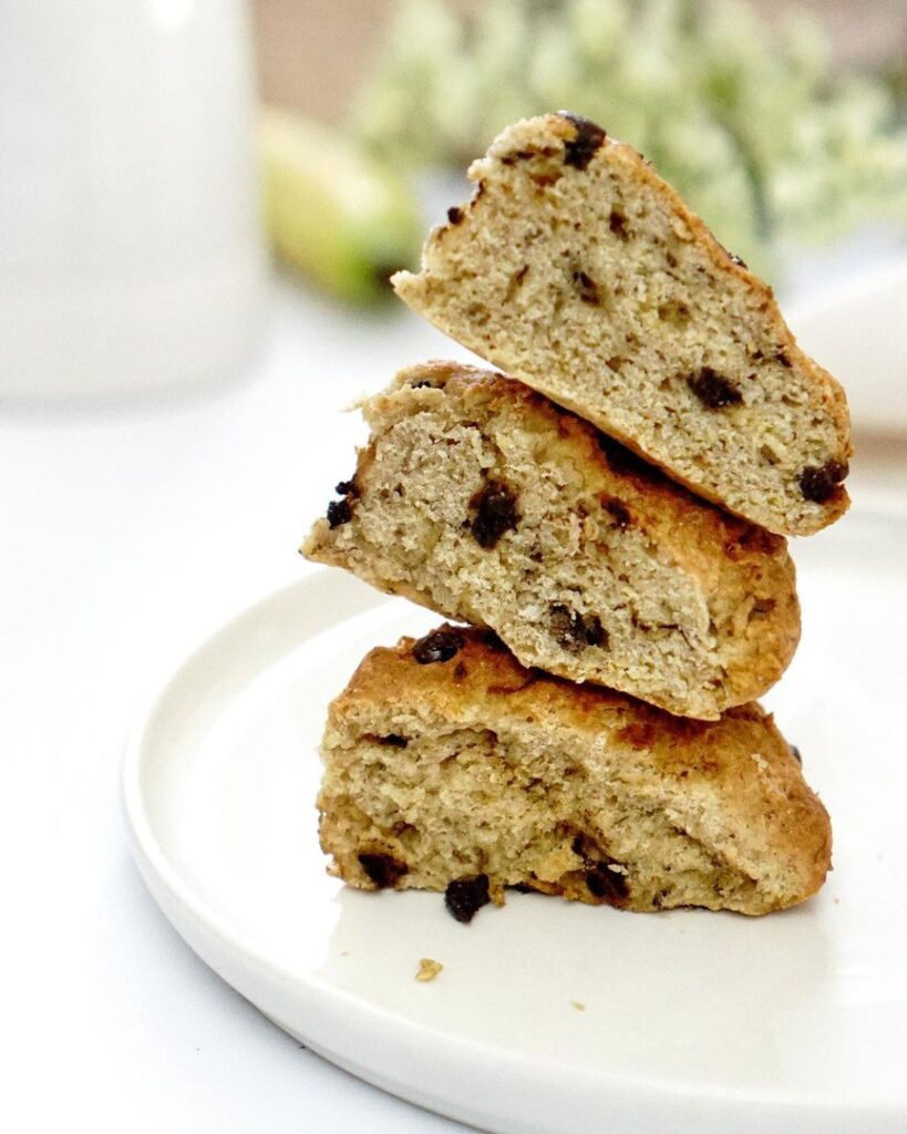 Scones banane et pépites de chocolat