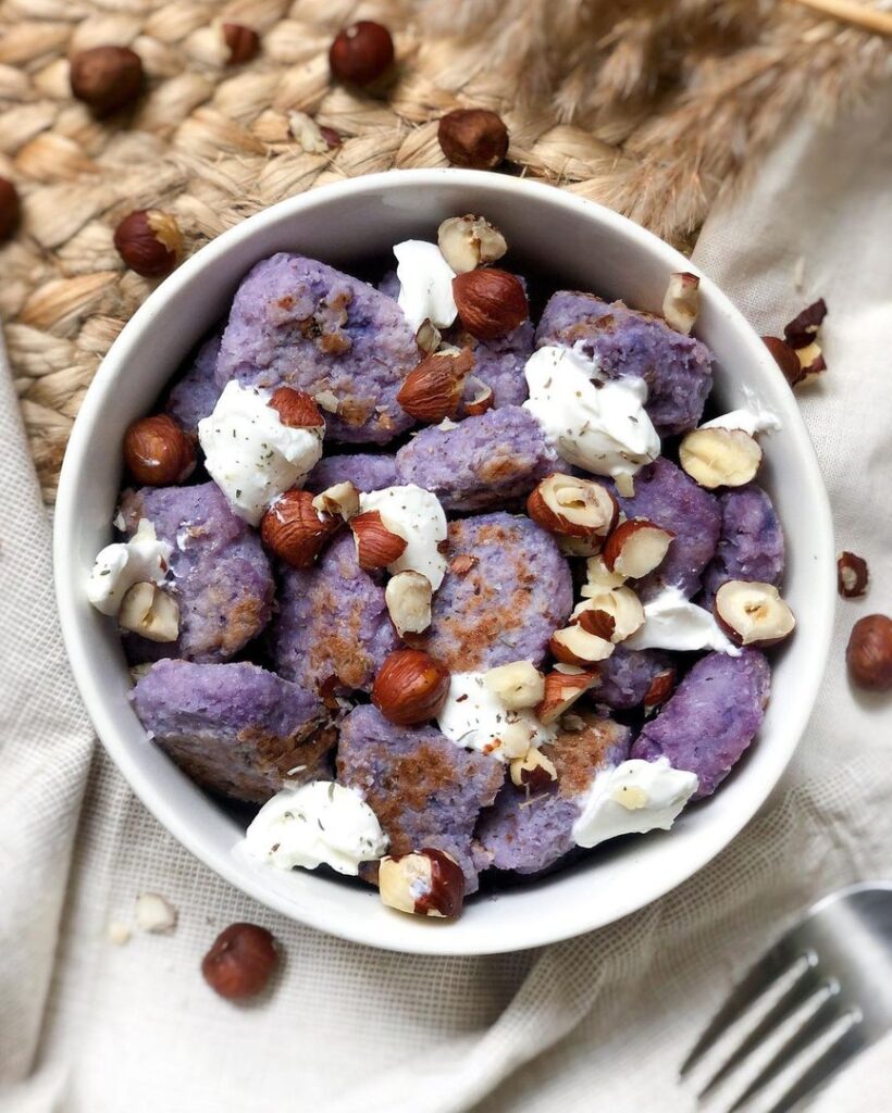 Gnocchis de chou-fleur violet