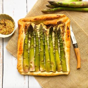 Tarte asperges vertes