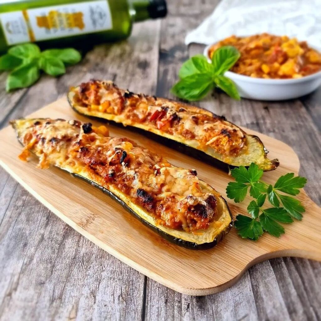 Courgettes farcies façon tex-mex