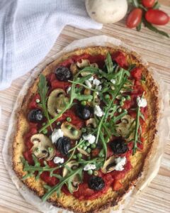 Pâte à pizza légère au chou fleur
