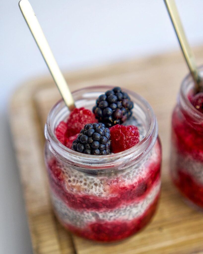 Chia pudding framboise