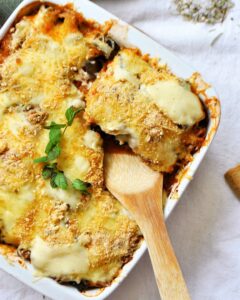 Moussaka végétarienne aux haricots rouges Moussaka végétarienne aux haricots rouges