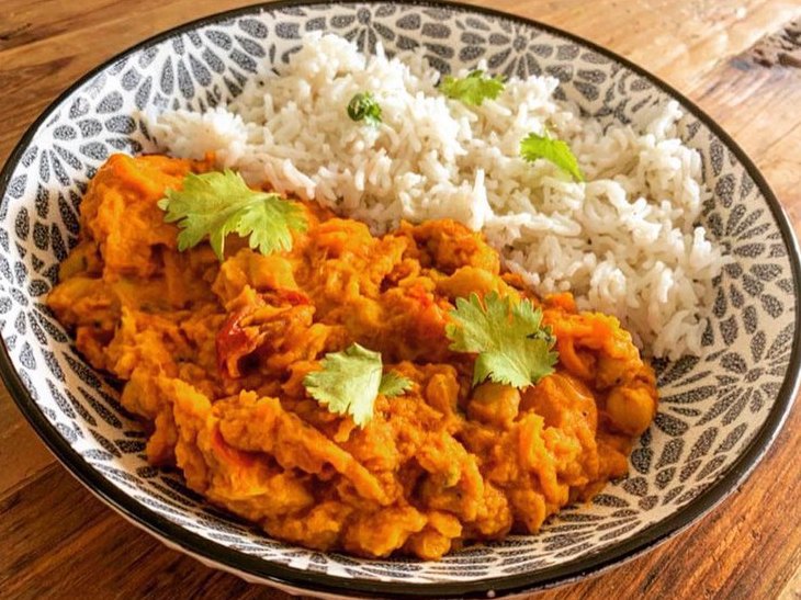 Curry potimarron et pois chiche