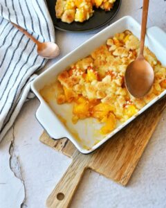 Crumble d&rsquo;été aux pêches