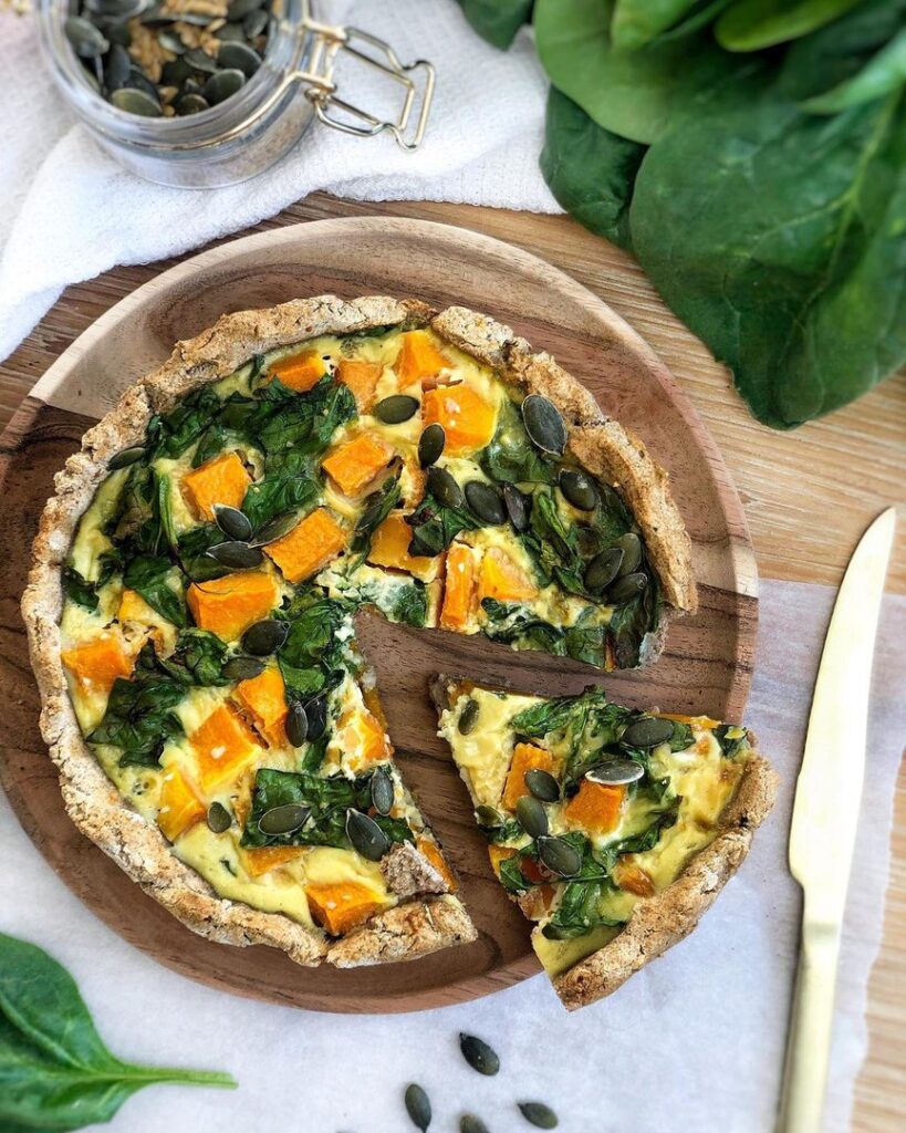 Quiche épinards butternut