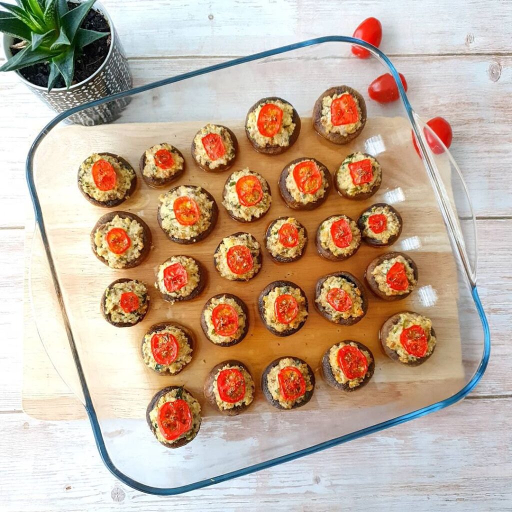 Champignons farcis au chèvre frais