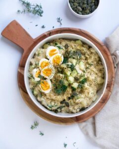 Risotto façon porridge salé