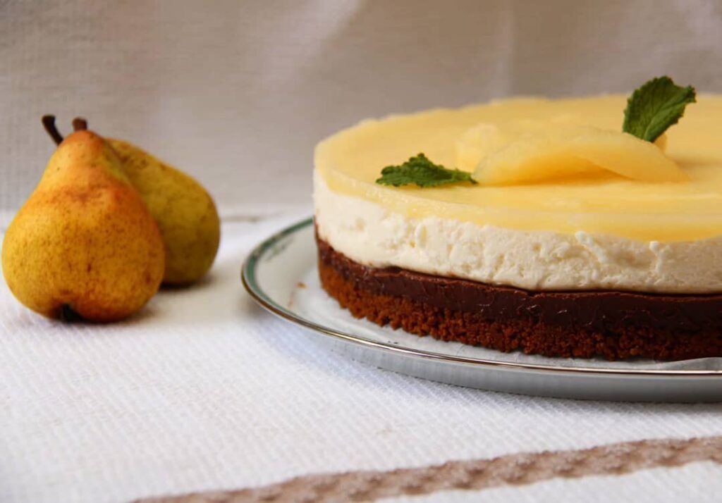 Bavarois poire-chocolat