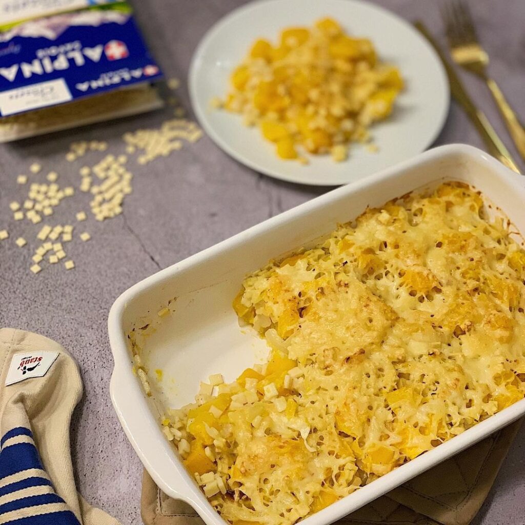 Gratin de crozets et butternut