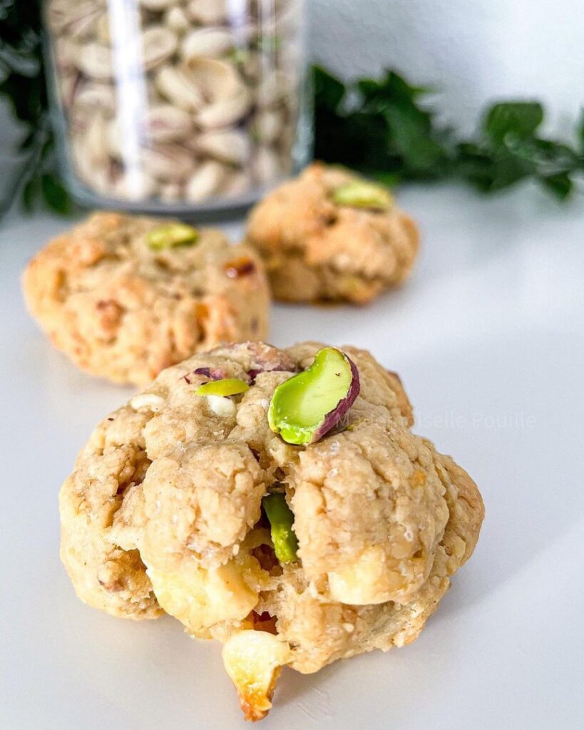 Cookies chocolat blanc pistaches