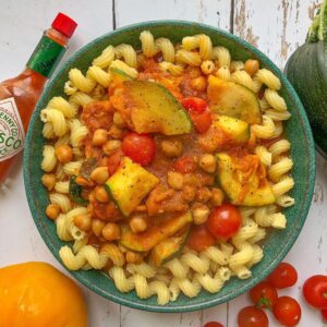 Pâtes courgettes tomates
