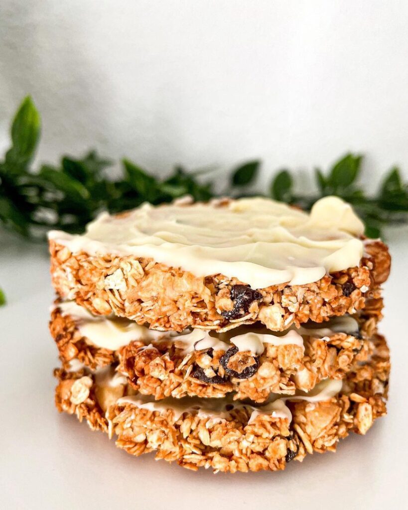 Barres granola au chocolat blanc