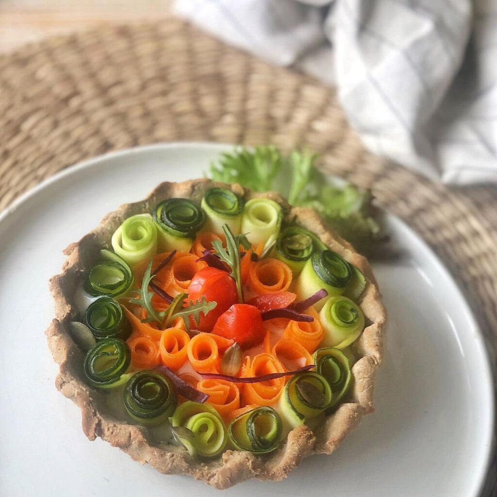 Tartelettes sans gluten aux légumes crus